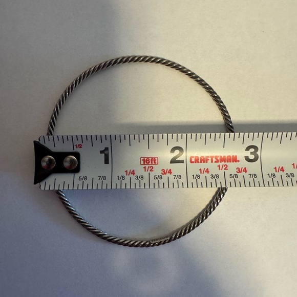 David Yurman Sterling Silver Crystal Color Classics Cable Bangle Bracelet - Picture 7 of 8